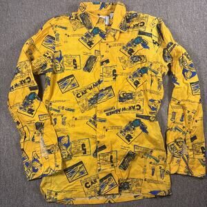 Vintage 80s 90s Car Wash Automotive All Over Print Shirt USA Adult Small